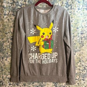 Pokemon Pikachu Holiday Sweatshirt L